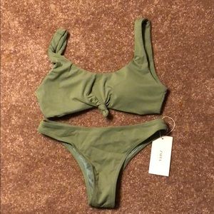 Zaful green bathing suit